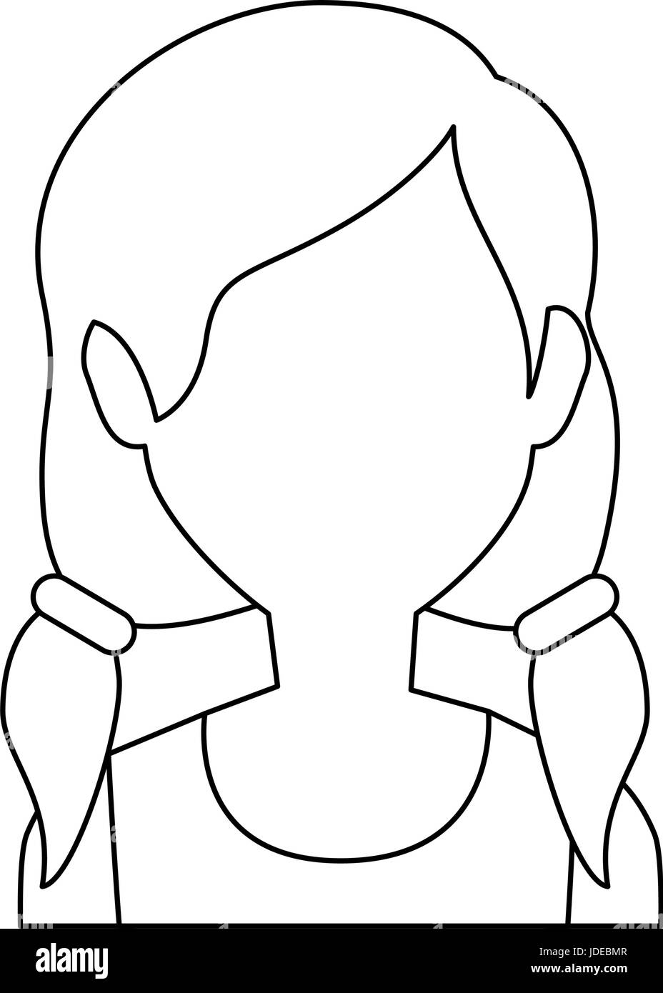 Visage femme cartoon Illustration de Vecteur