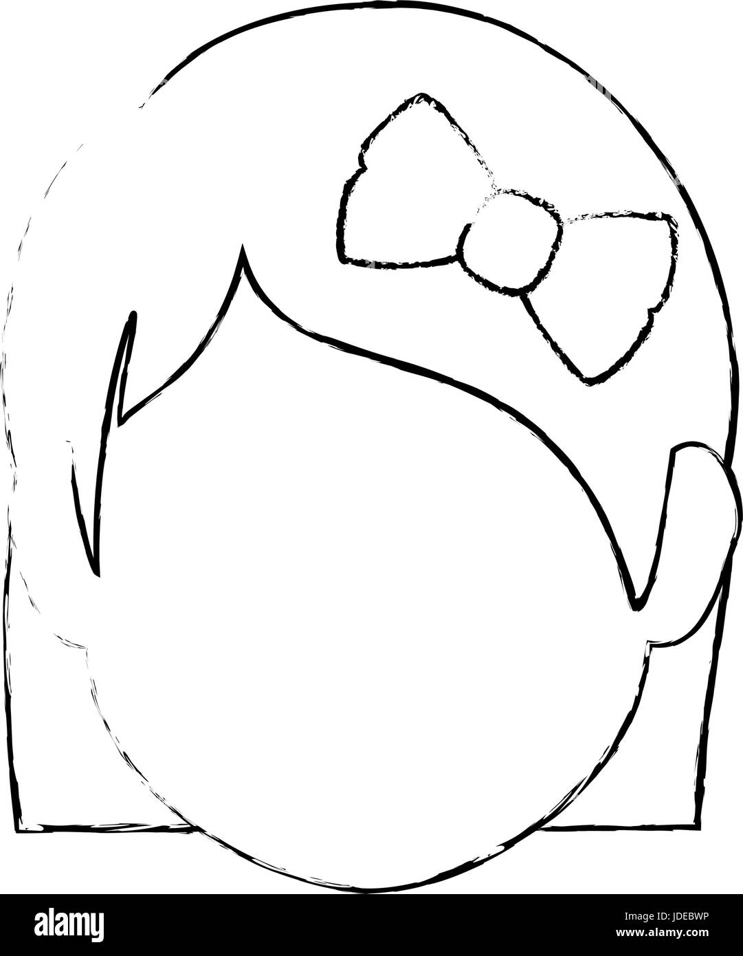 Visage fille cartoon Illustration de Vecteur