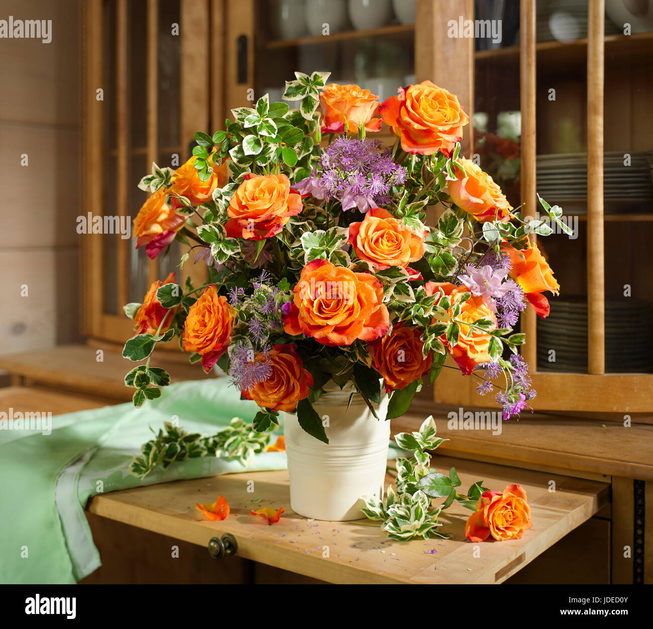 Bouquet de fleurs de roses. Banque D'Images