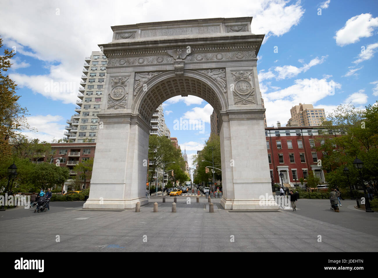 Washington Square arch New York USA Banque D'Images