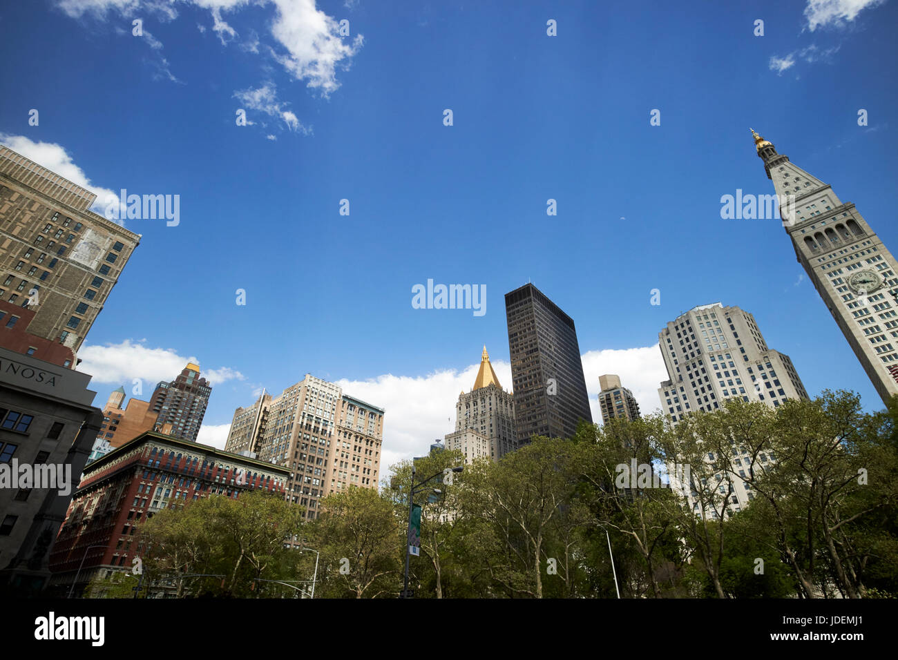 Bâtiments autour de Madison Square Park, New York City USA Banque D'Images