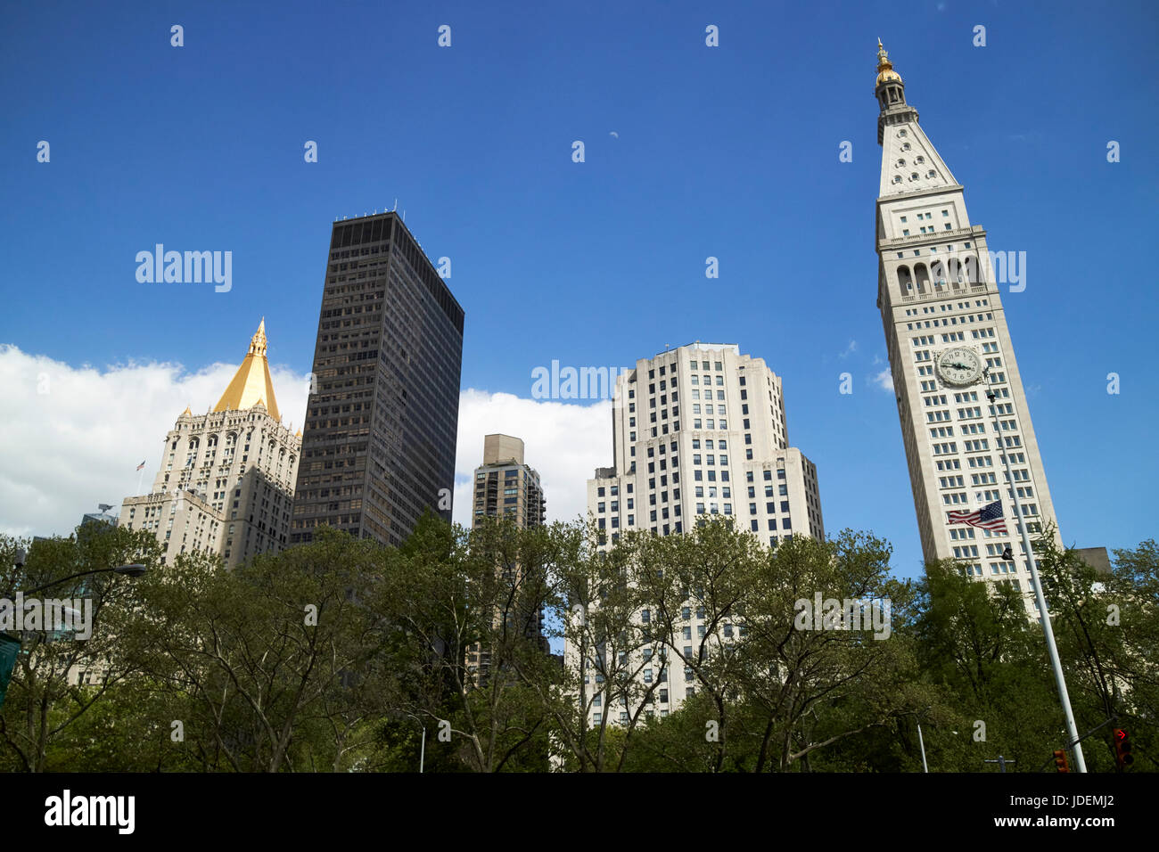 Bâtiments autour de Madison Square Park, New York City USA Banque D'Images