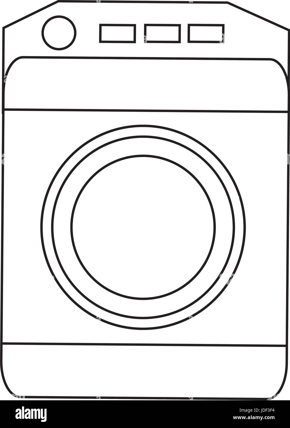 Lave-linge accueil icône symbole appareil Illustration de Vecteur