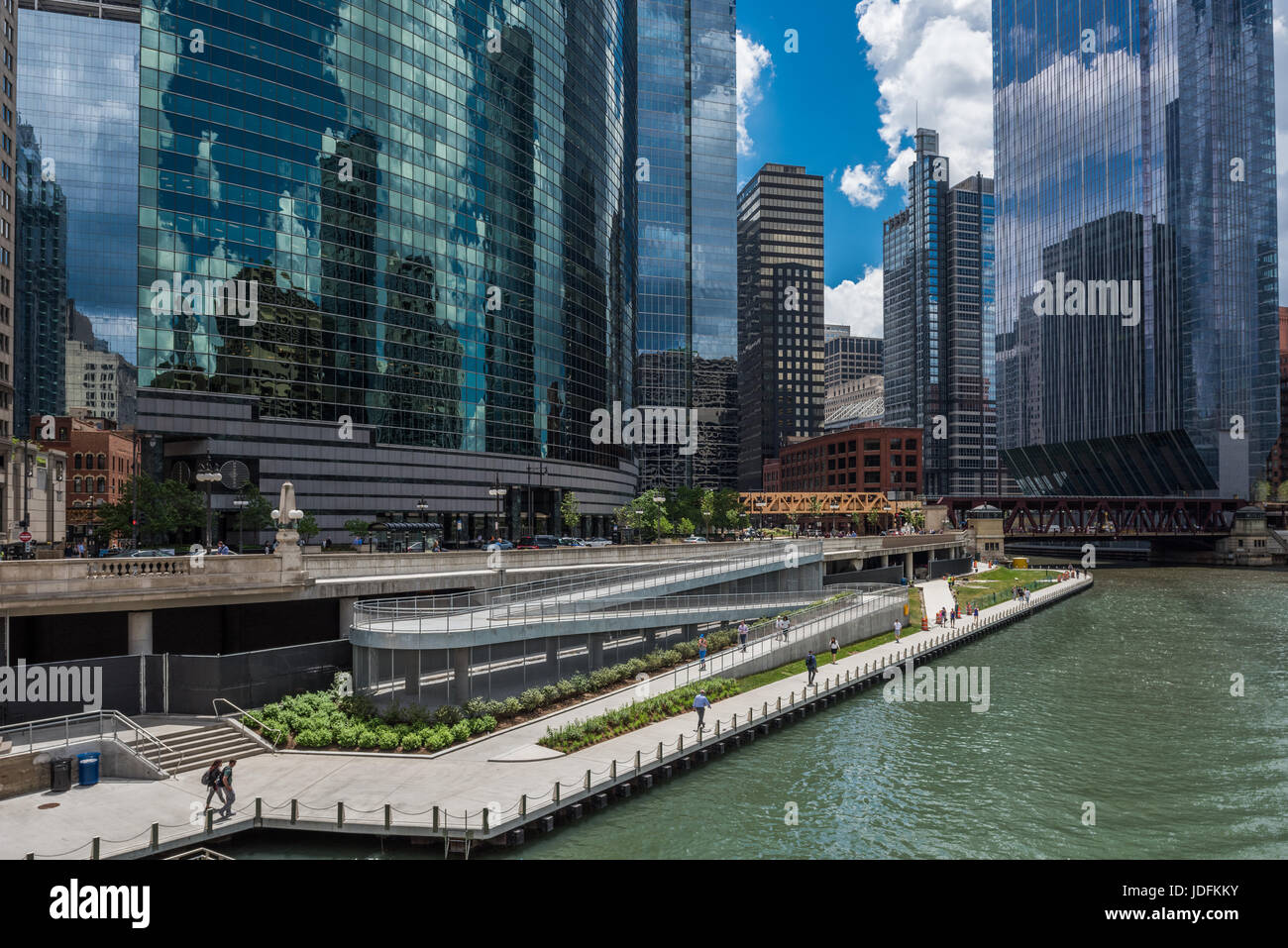Chicago Riverwalk Banque D'Images