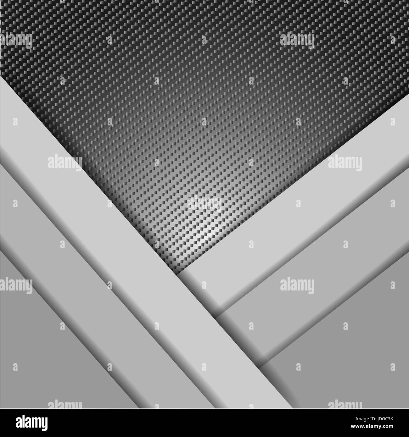 Abstract vector carbone fibre en noir et gris Banque D'Images