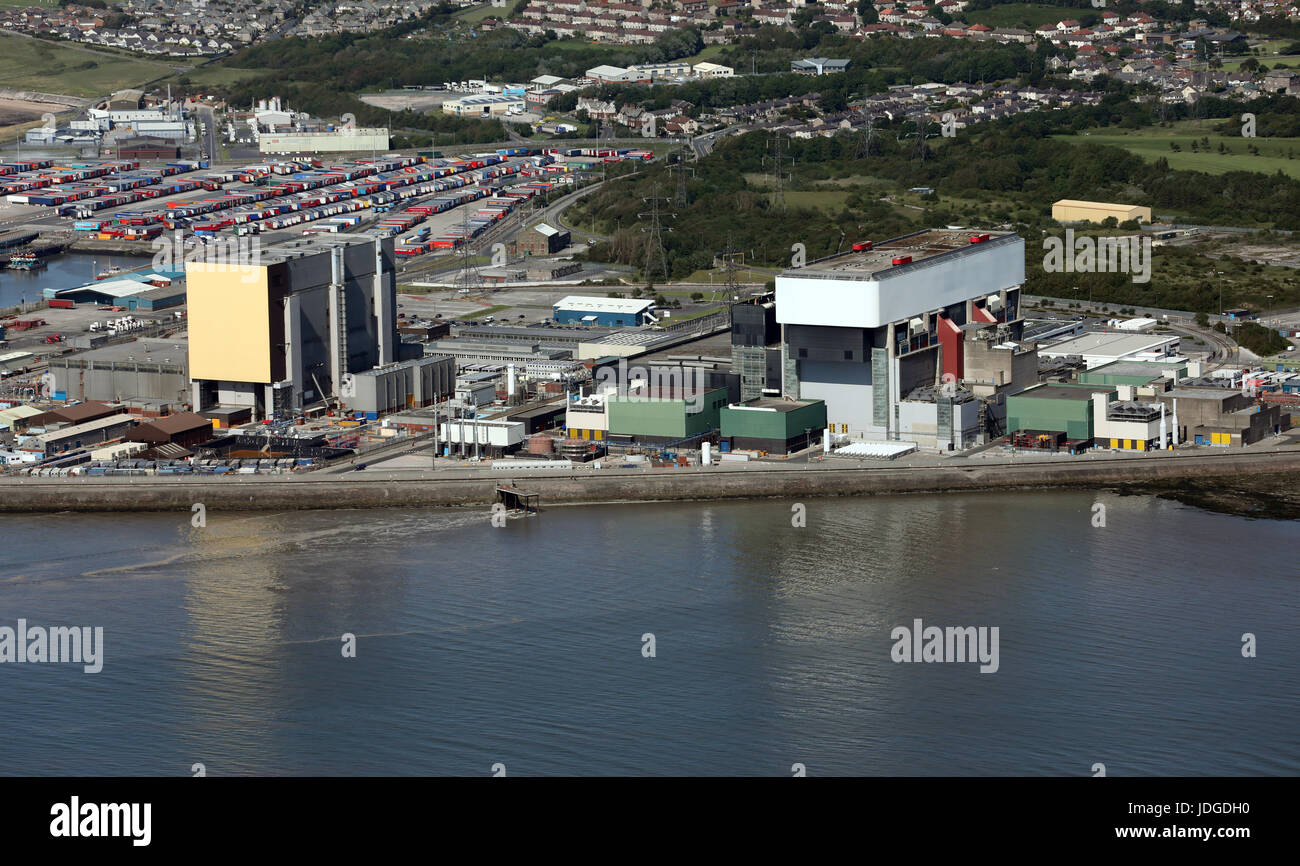 Vue aérienne de la centrale nucléaire d'Heysham, Lancashire, UK Banque D'Images
