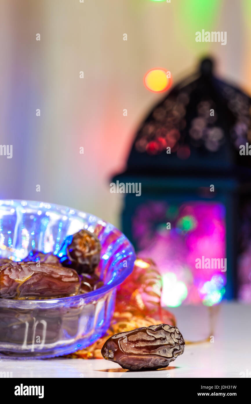 Fruits Date . Ramadan, Eid concept background Banque D'Images