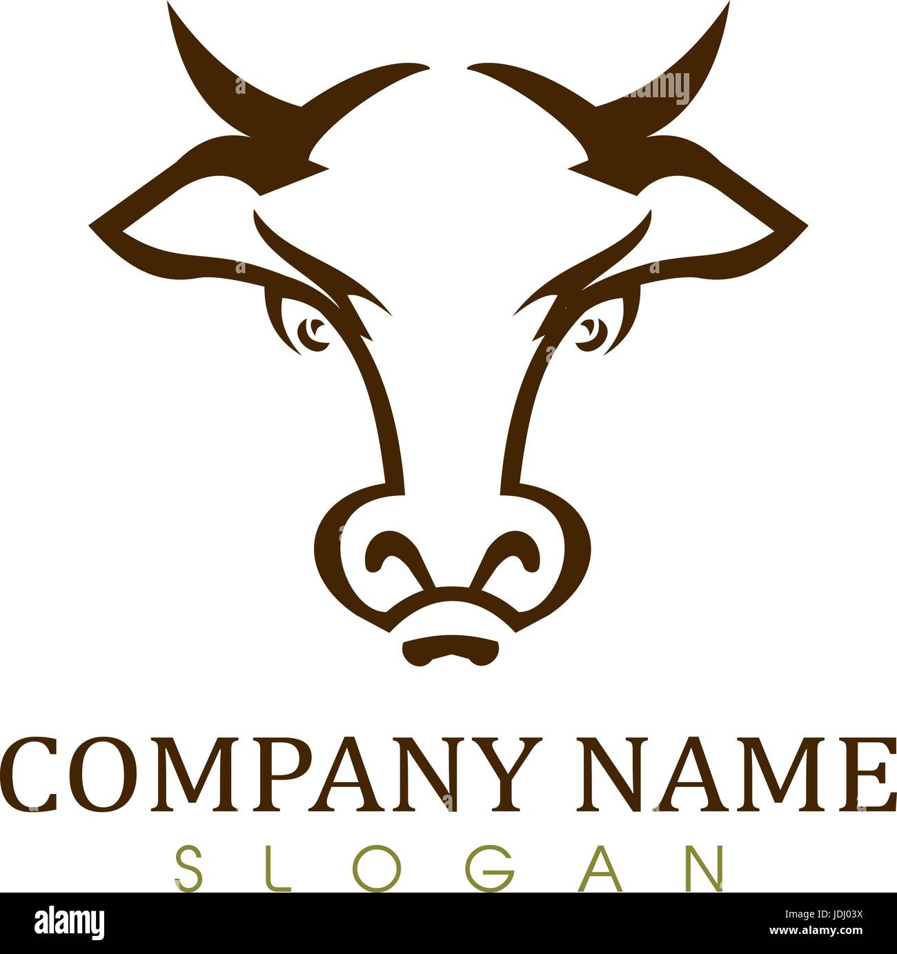 Logotype de vache Illustration de Vecteur