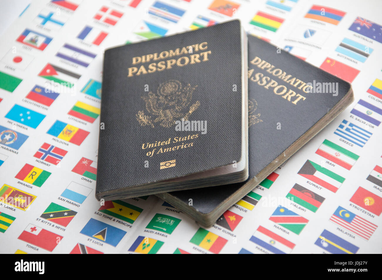 Passeport diplomatique des États-Unis d'Amérique Banque D'Images
