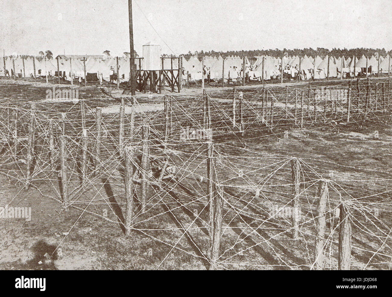 WW 1 camp d'internement, Camberley, 1914 Banque D'Images