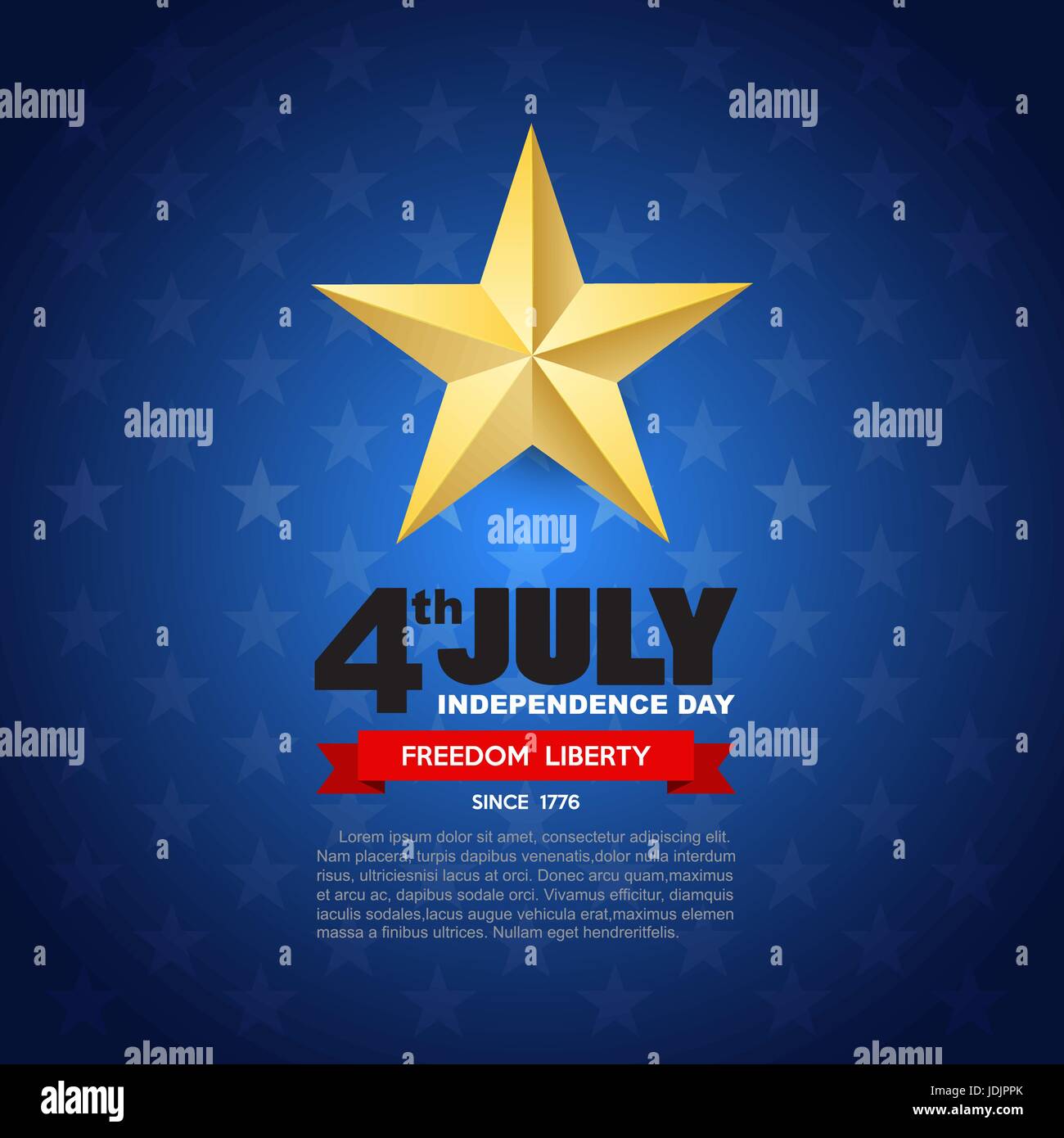 Date de l'indépendance de l'élément de conception historique, Vector EPS10 Illustration de Vecteur