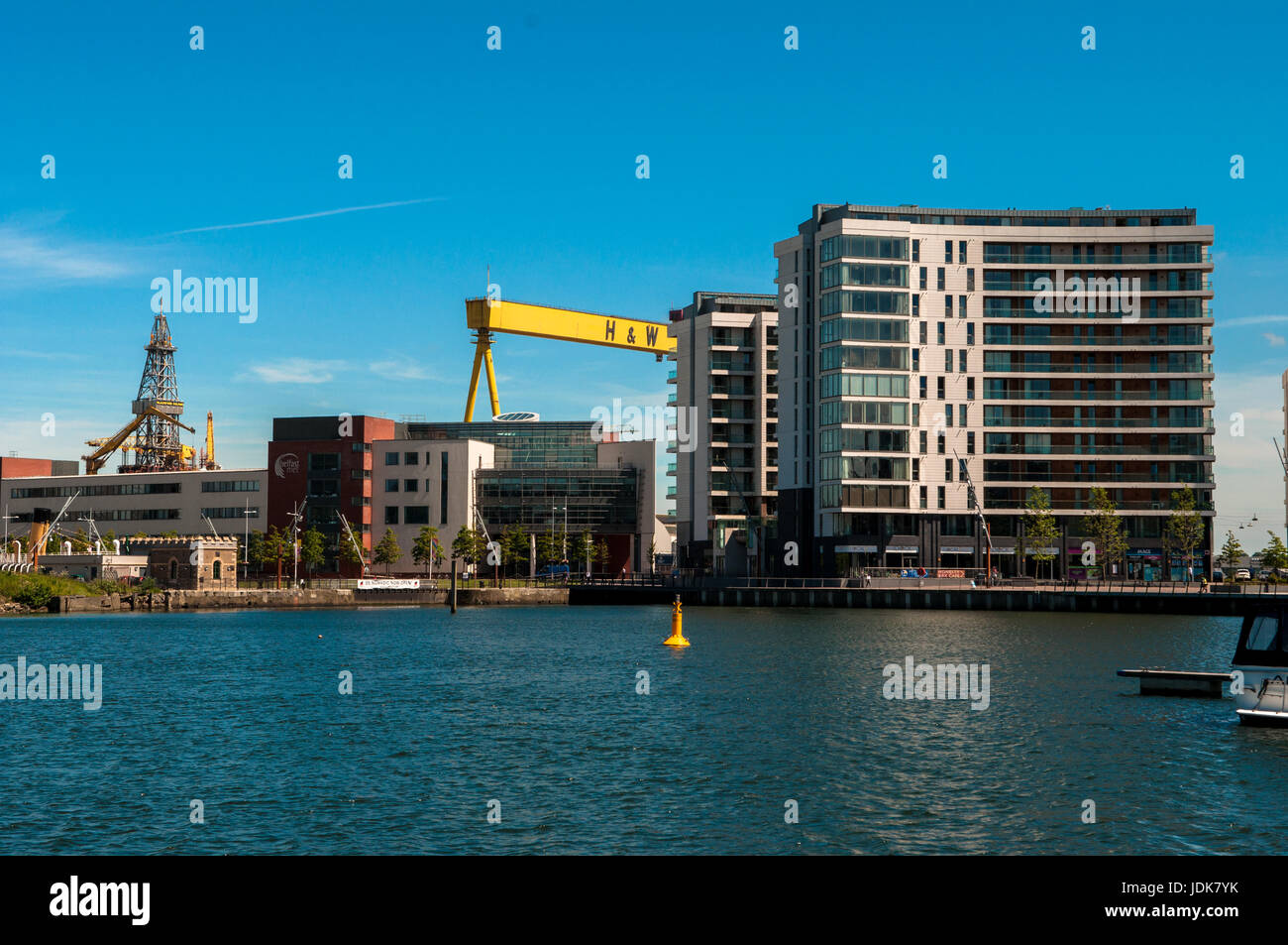 Titanic Quarter Queen's Island River Lagan Belfast Banque D'Images