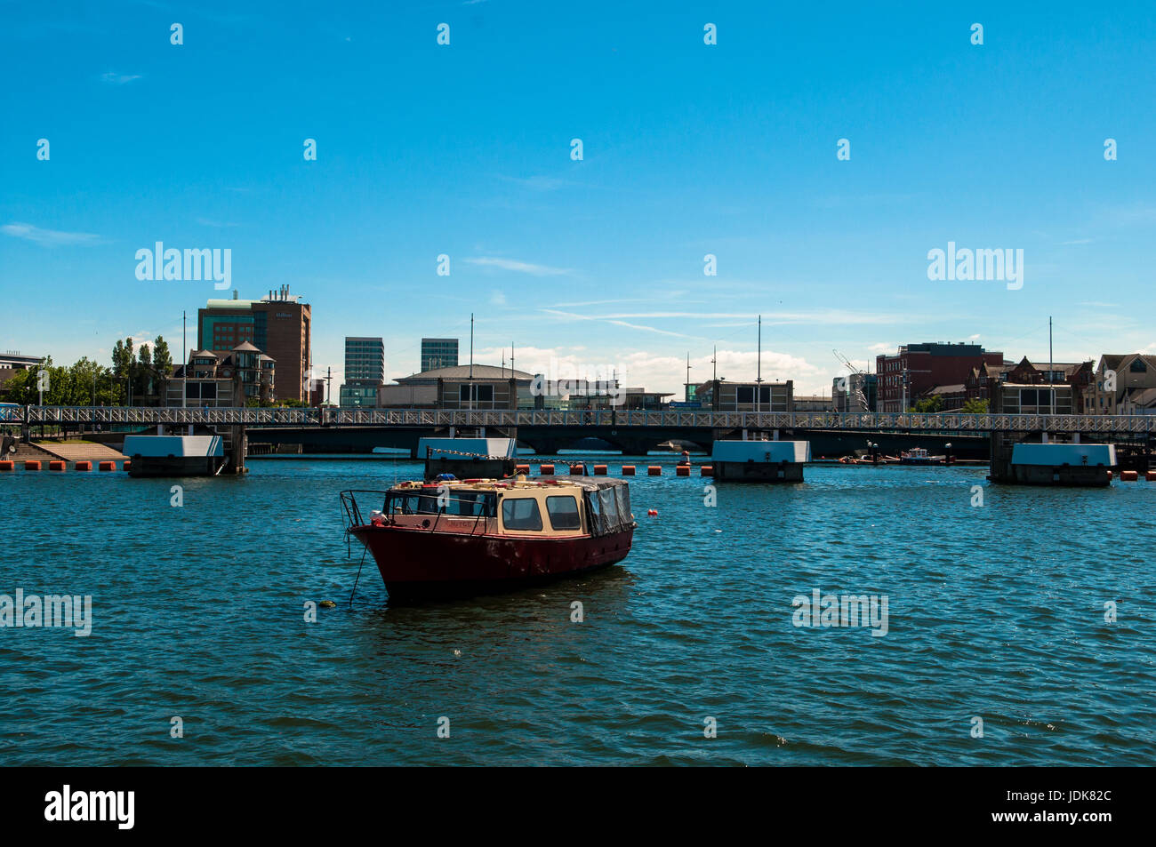 Titanic Quarter Queen's Island River Lagan Belfast Banque D'Images