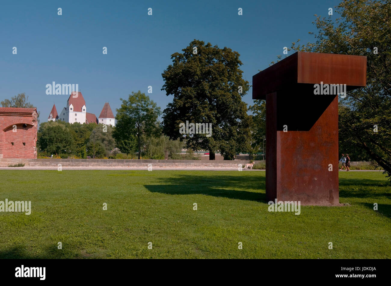 L'Europe, Allemagne, Bavière, Berlin, Klenzepark, regardez à l'église, moderne, en plastique , Europa, Deutschland, Bayern, Blick zum Schloß, la société Plastik Banque D'Images