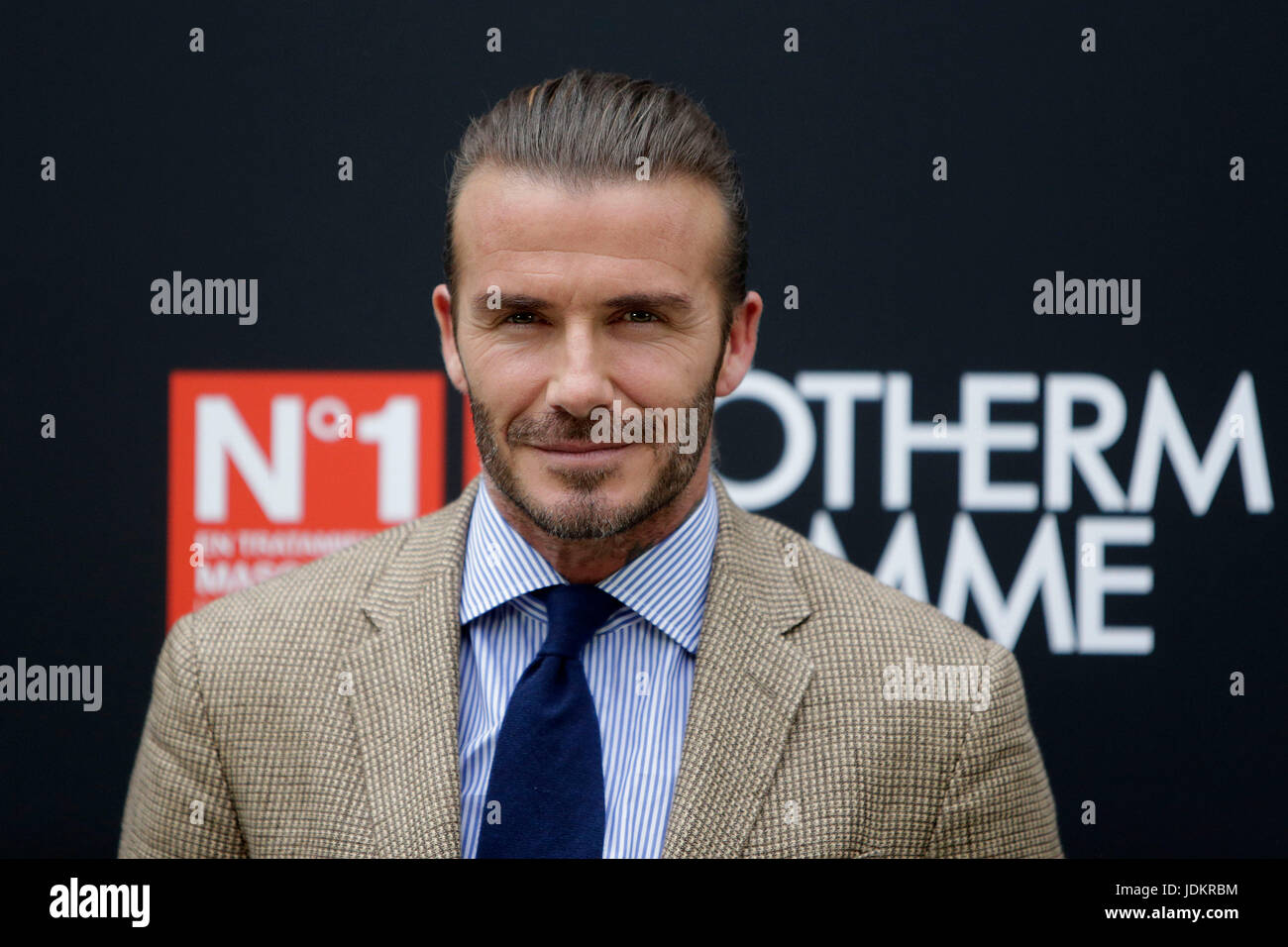 Madrid, Espagne. 20 Jun, 2017. David Beckham lors d'un acte de la signature 'Biotherm Homme' de Madrid, le mardi 20 juin 2017. Gtres más información : crédit en ligne Comuniación,S.L./Alamy Live News Banque D'Images