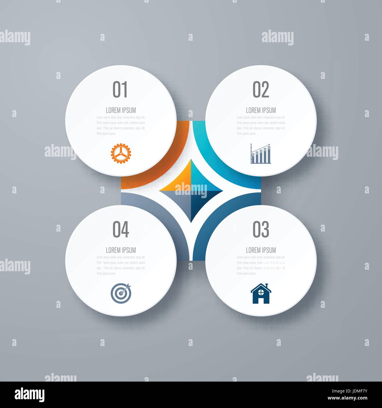 Diagramme du cycle de répertorie, graphique, présentation Illustration de Vecteur