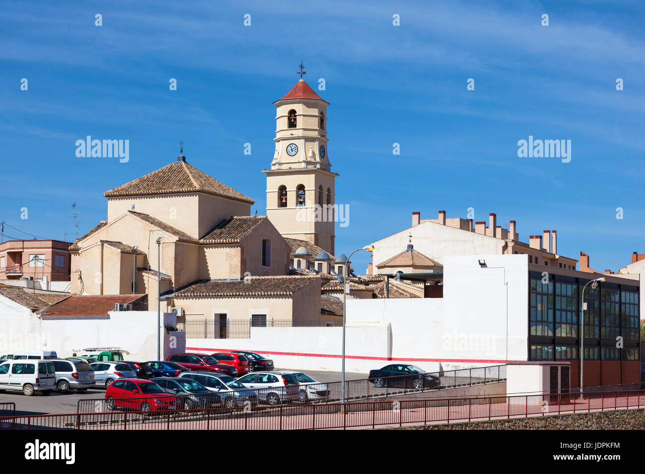 Église de ville historique Fuente Álamo de Murcia, région de Murcie, Espagne Banque D'Images