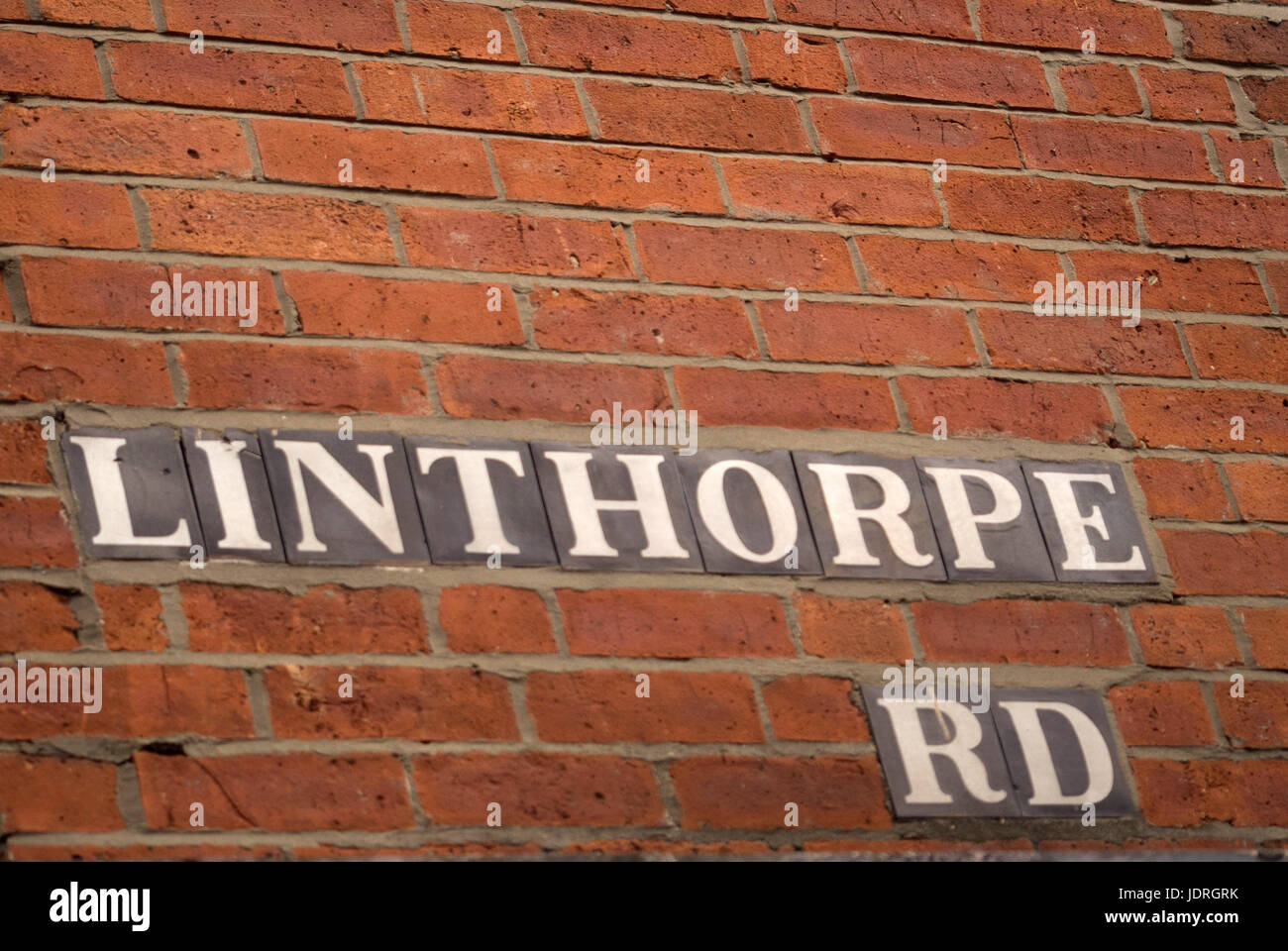 Linthorpe Road sign, Middlesbrough Banque D'Images