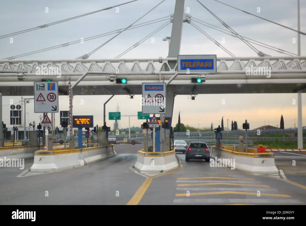 36/5000 l'Italie, l'autoroute A4 Milano-Venezia Banque D'Images