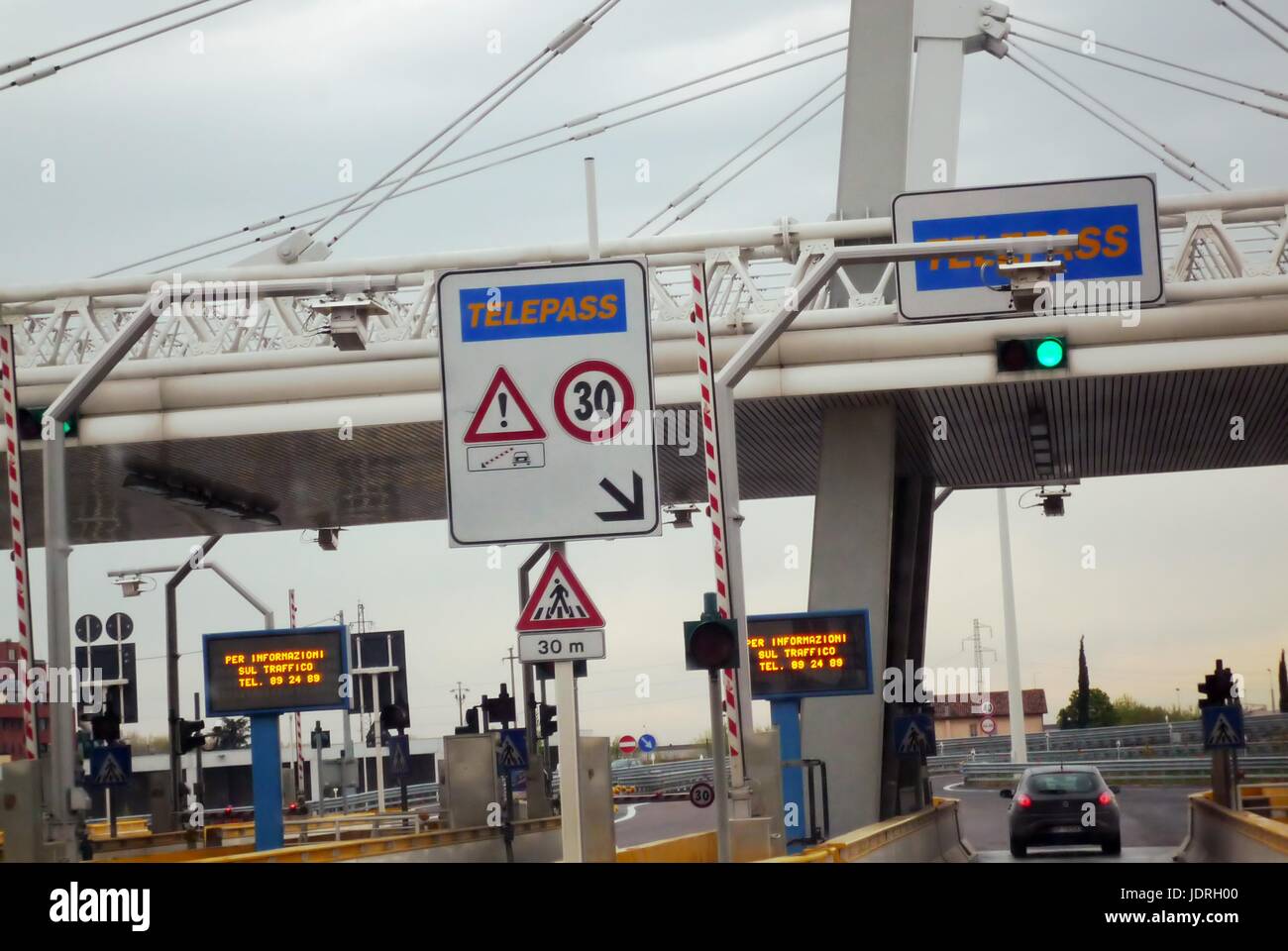 36/5000 l'Italie, l'autoroute A4 Milano-Venezia Banque D'Images