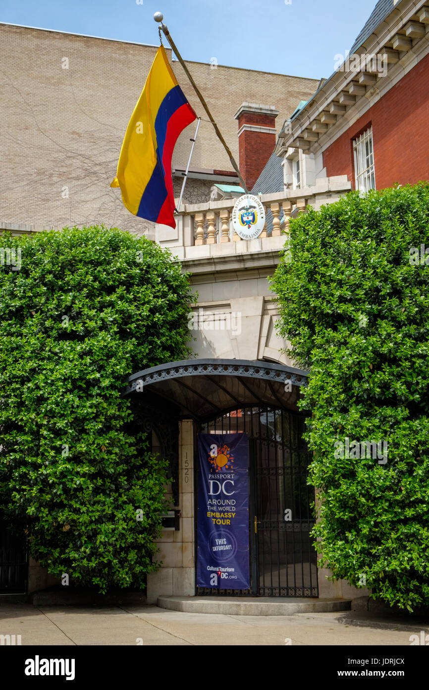 Résidence de l'Ambassadeur de Colombie, Thomas T Gaff House, 1520 20th Street NW, Washington DC Banque D'Images