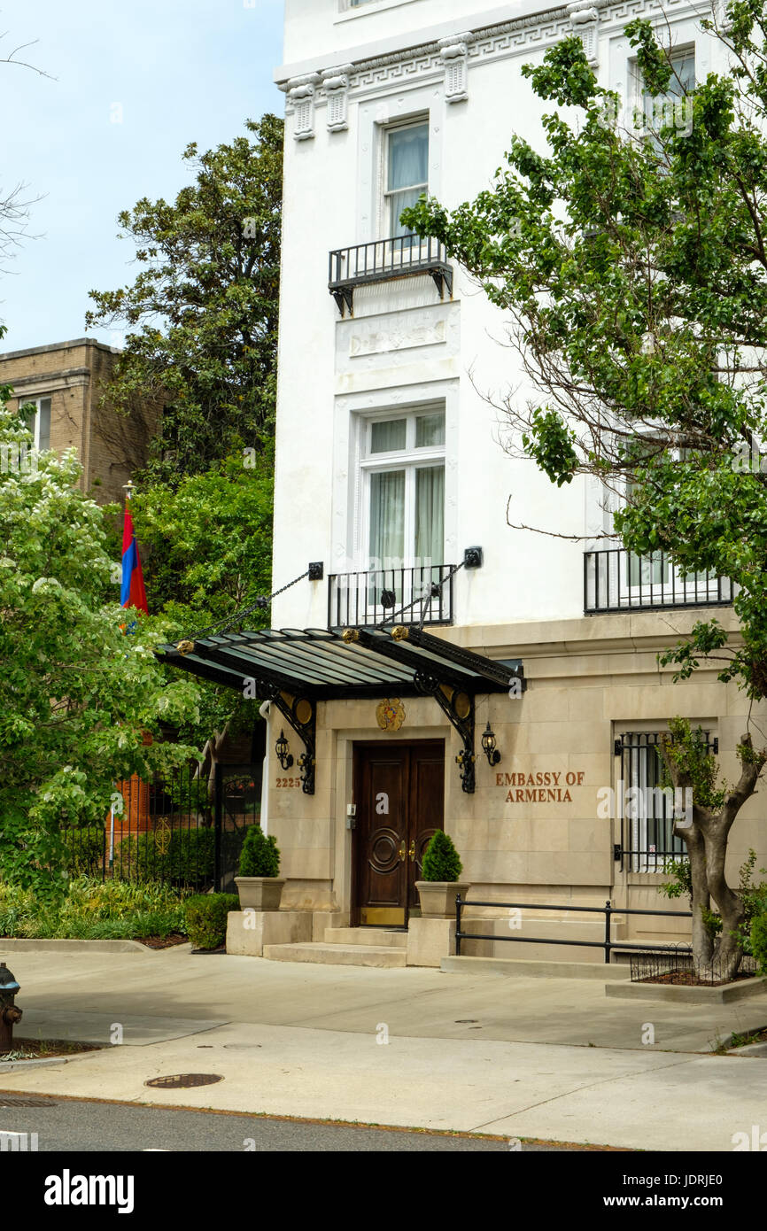 Ambassade de la République d'Arménie, 2225 R Street NW, Washington DC Banque D'Images