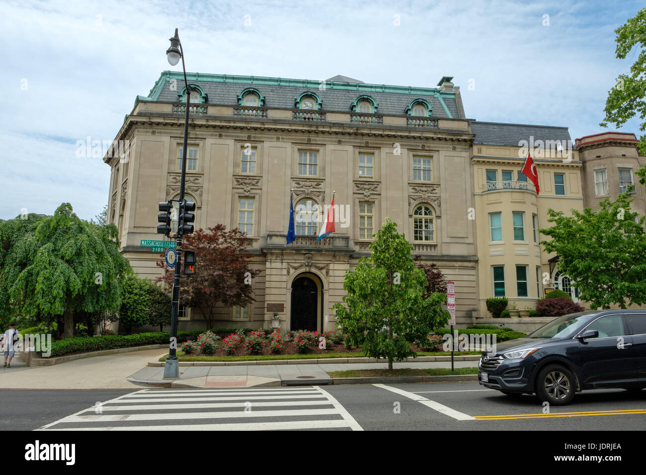 Ambassade du Grand-Duché de Luxembourg, Alexander Stewart House, 2200 Massachusetts Avenue NW, Washington DC Banque D'Images