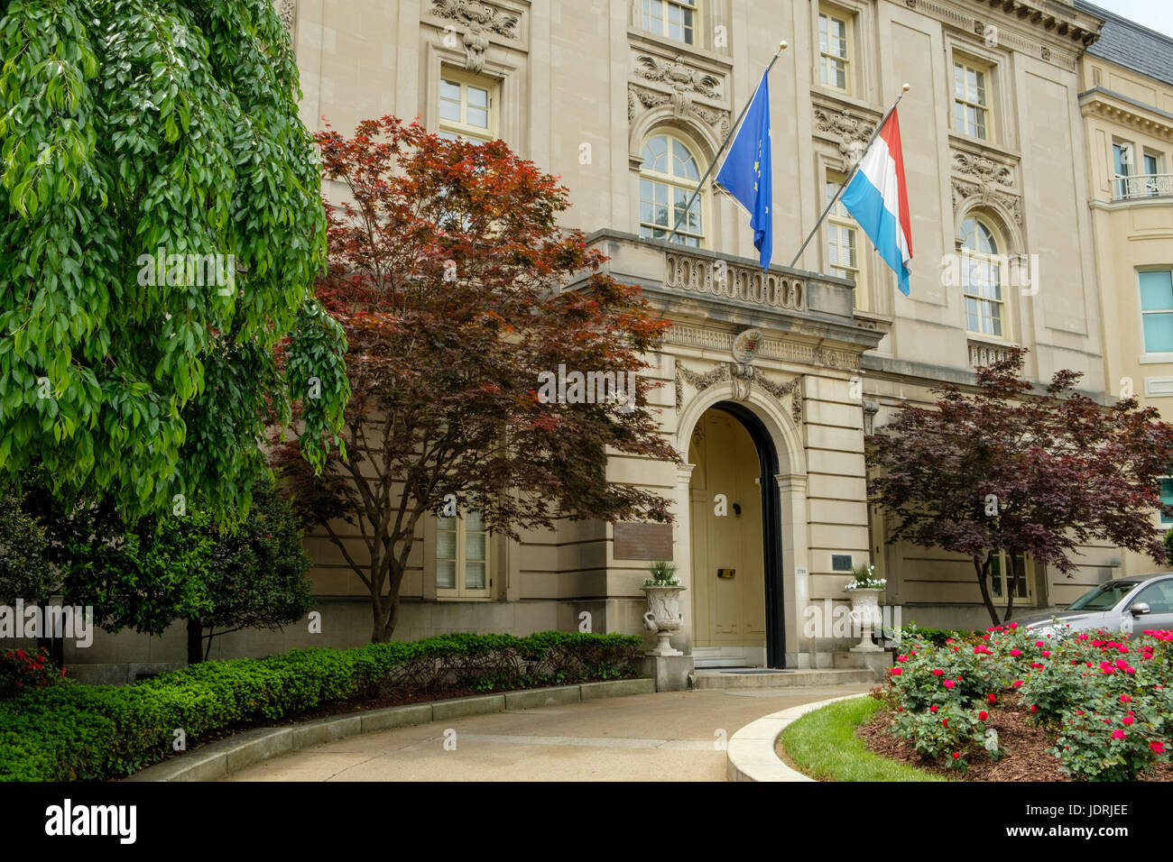 Ambassade du Grand-Duché de Luxembourg, Alexander Stewart House, 2200 Massachusetts Avenue NW, Washington DC Banque D'Images