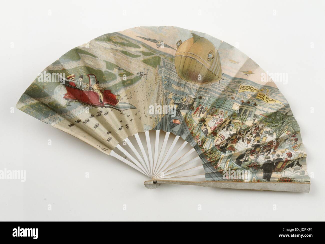 F.G. & Cie (Paris) Gilet et Francolin. Publicité pour le ventilateur de toit de l'hôtel Meurice à Paris début de xxe siècle, papier (40 x 22 cm) Collection Muller-Quênot Banque D'Images