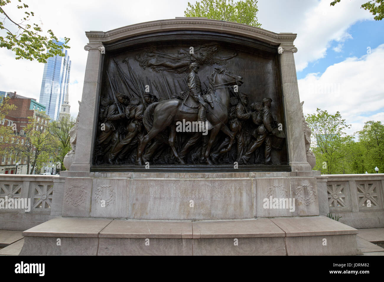 Robert Gould Shaw monument de la 54e infanterie volontaire du Massachusetts Boston USA Banque D'Images