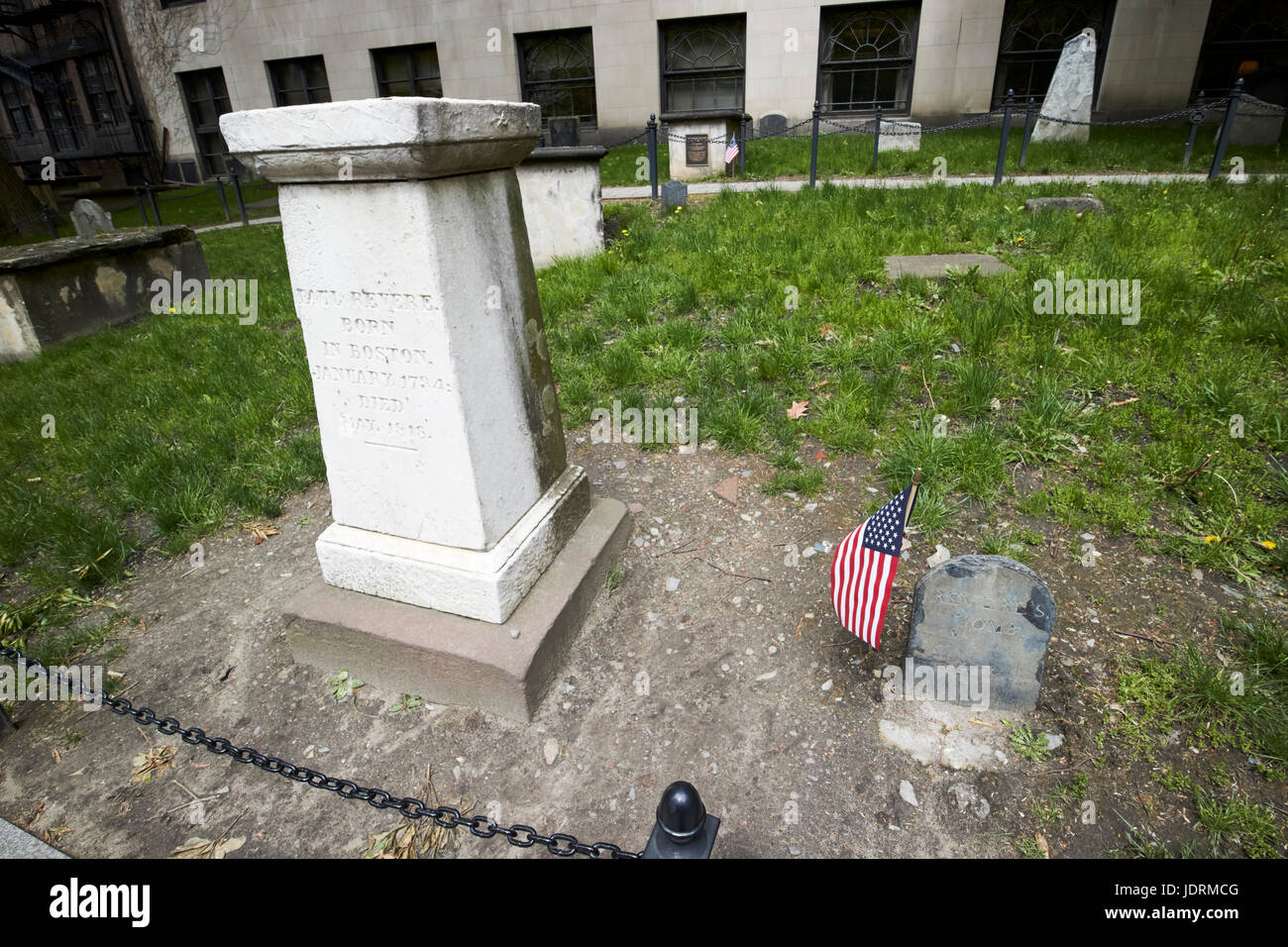 Paul vénère tombe du Granary Burying Ground Boston USA Banque D'Images