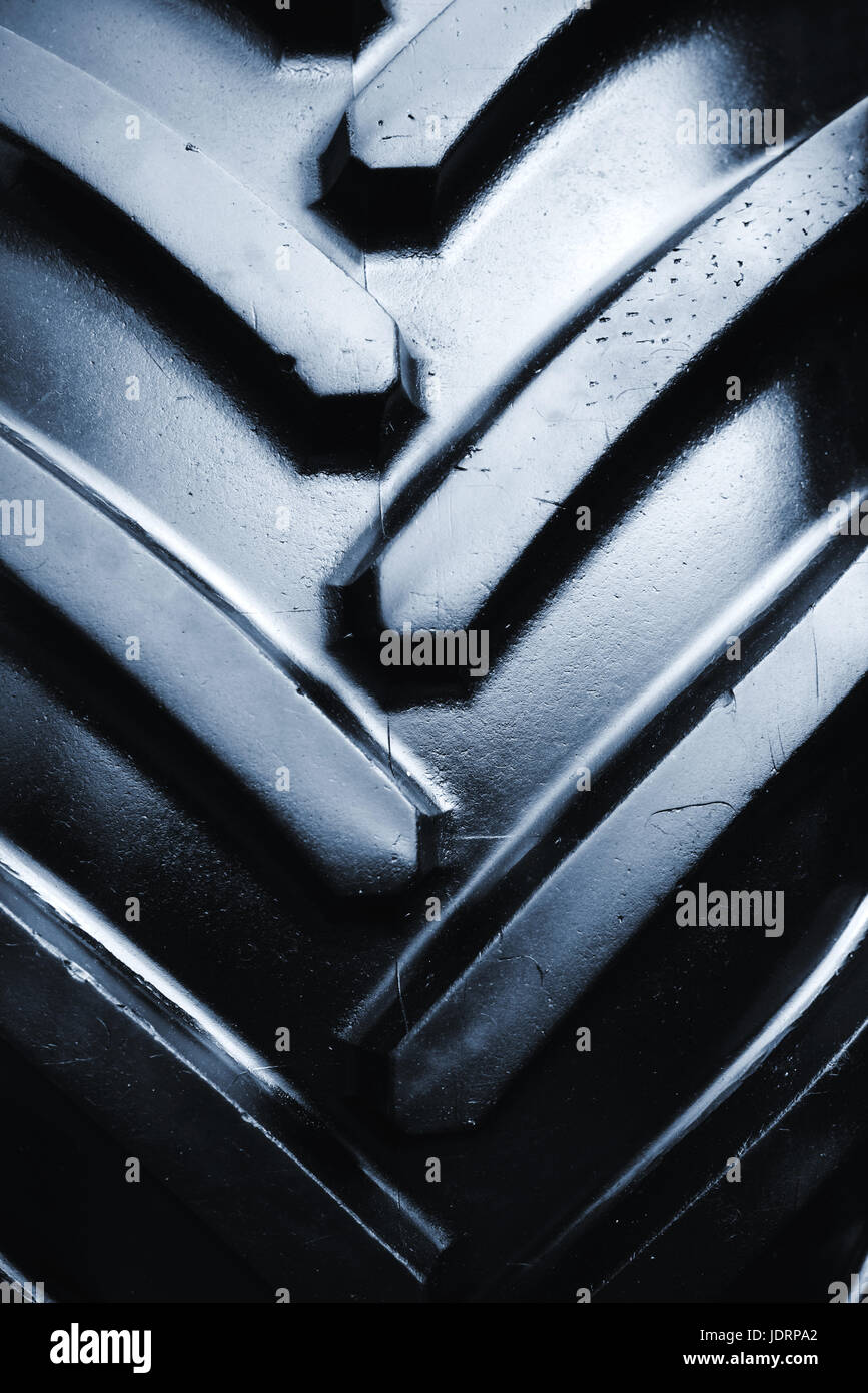 Tout nouveau pneu de tracteur, Close up detail Banque D'Images