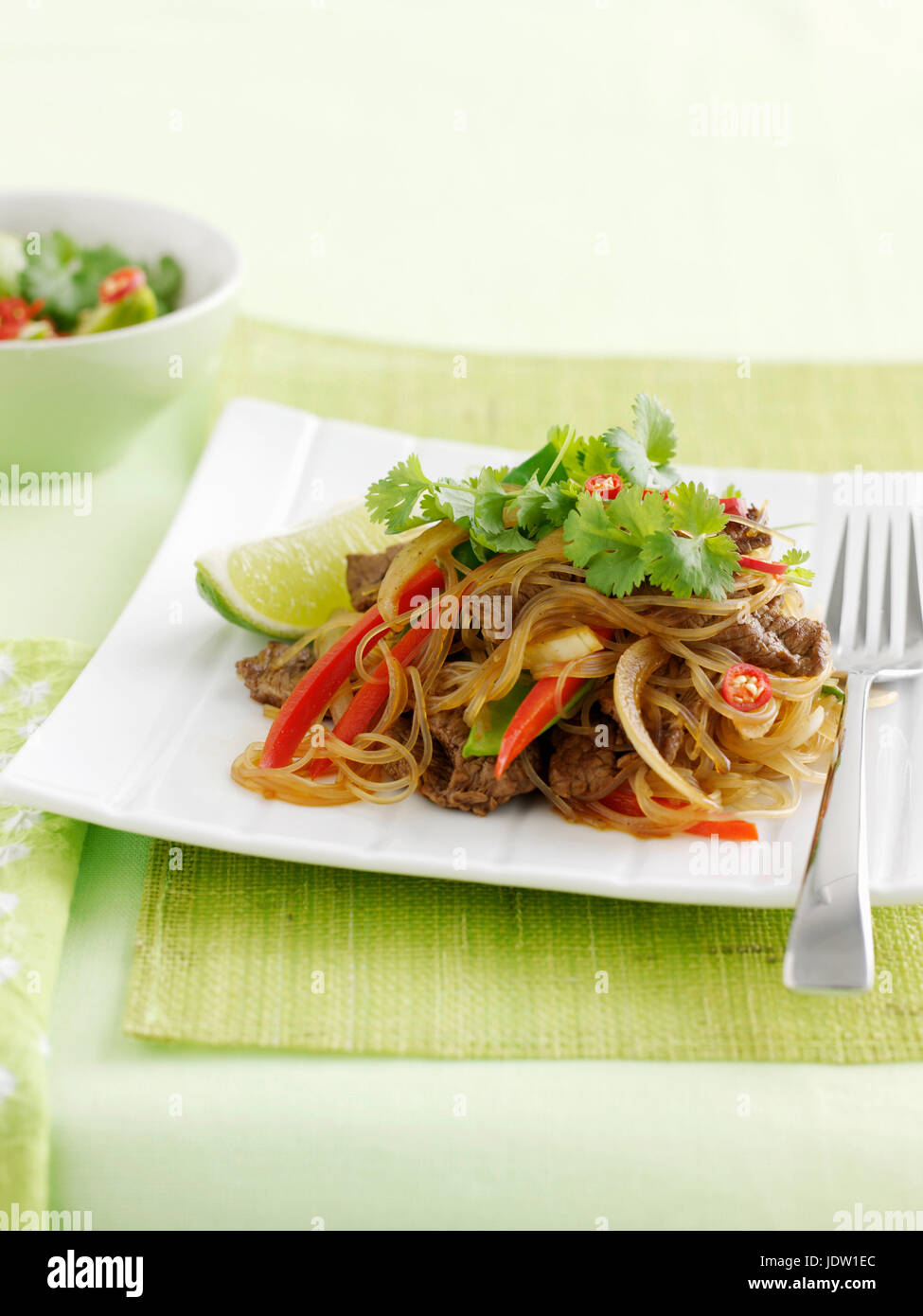 Assiette de boeuf sauté asiatique fry Banque D'Images