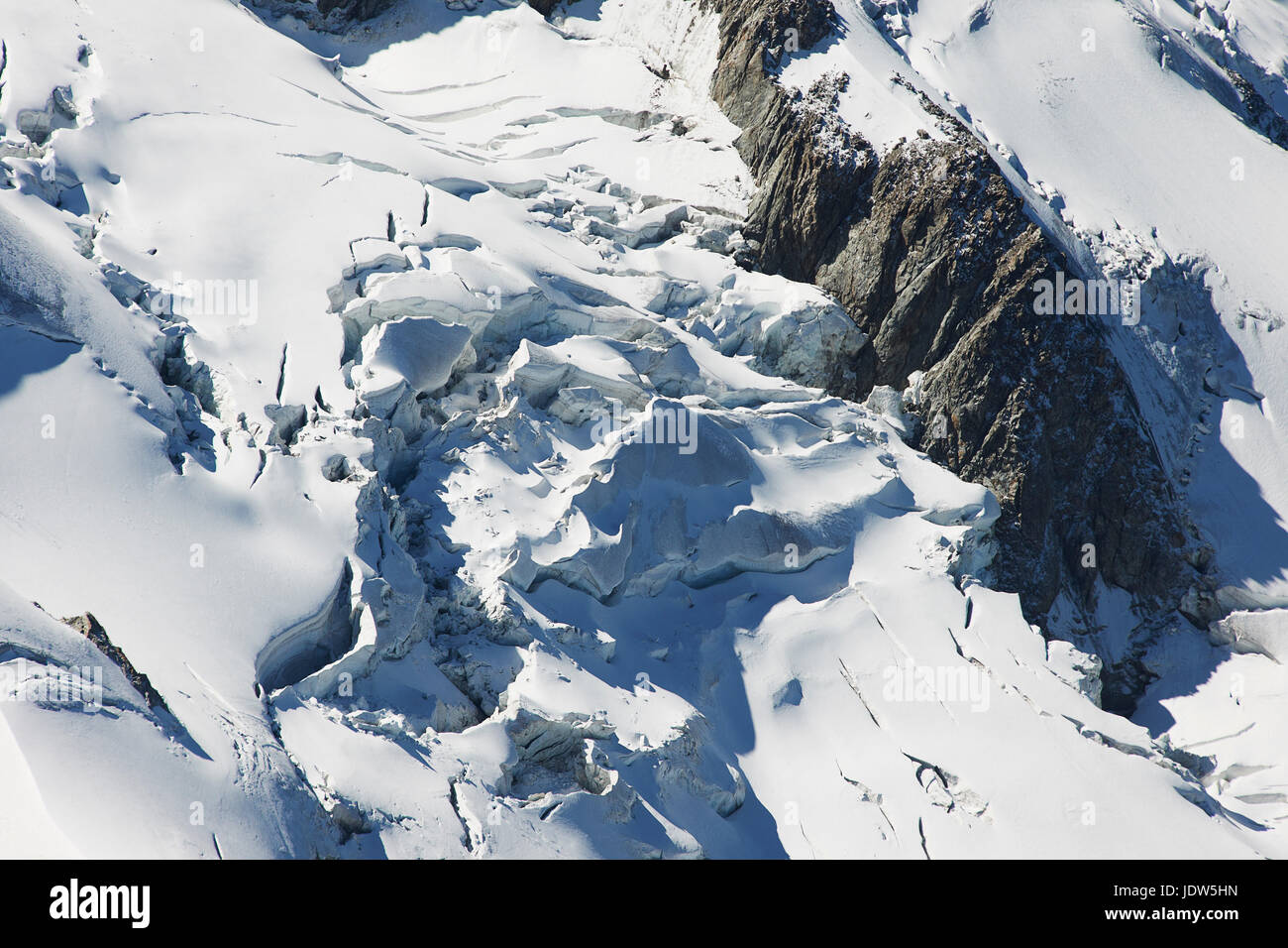 Le glacier du Mont Blanc, Chamonix, Haute Savoie, France Banque D'Images