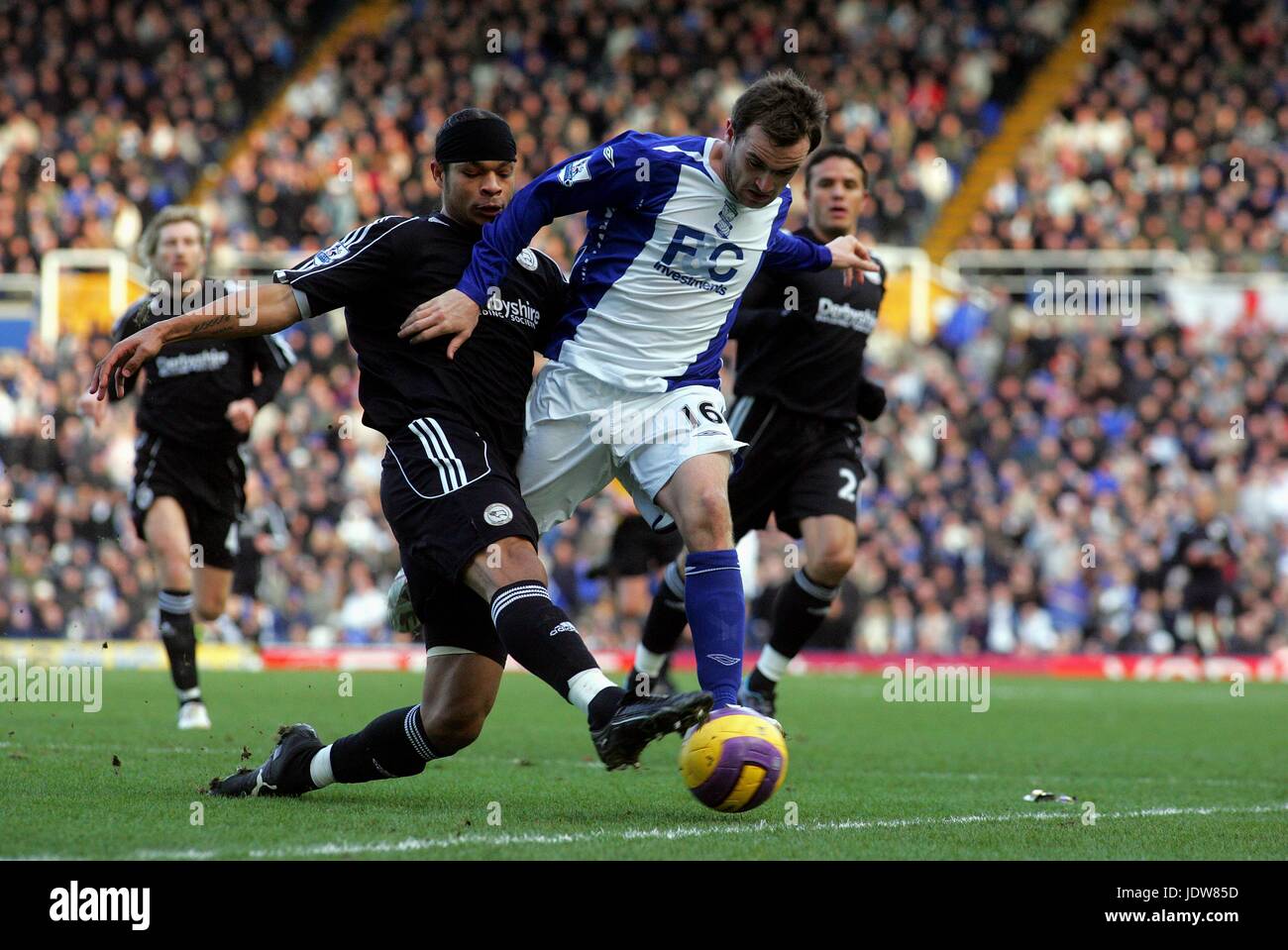 JAMES MCFADDEN & DEAN LEACOCK BIRMINGHAM CITY V DERBY ST ANDREWS BIRMINGHAM ENGLAND 02 Février 2008 Banque D'Images