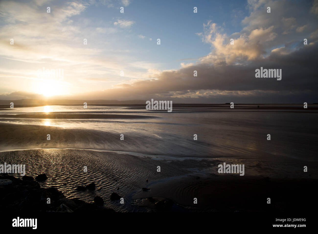 West Kirby Beach Wirral HDR Sunset Banque D'Images