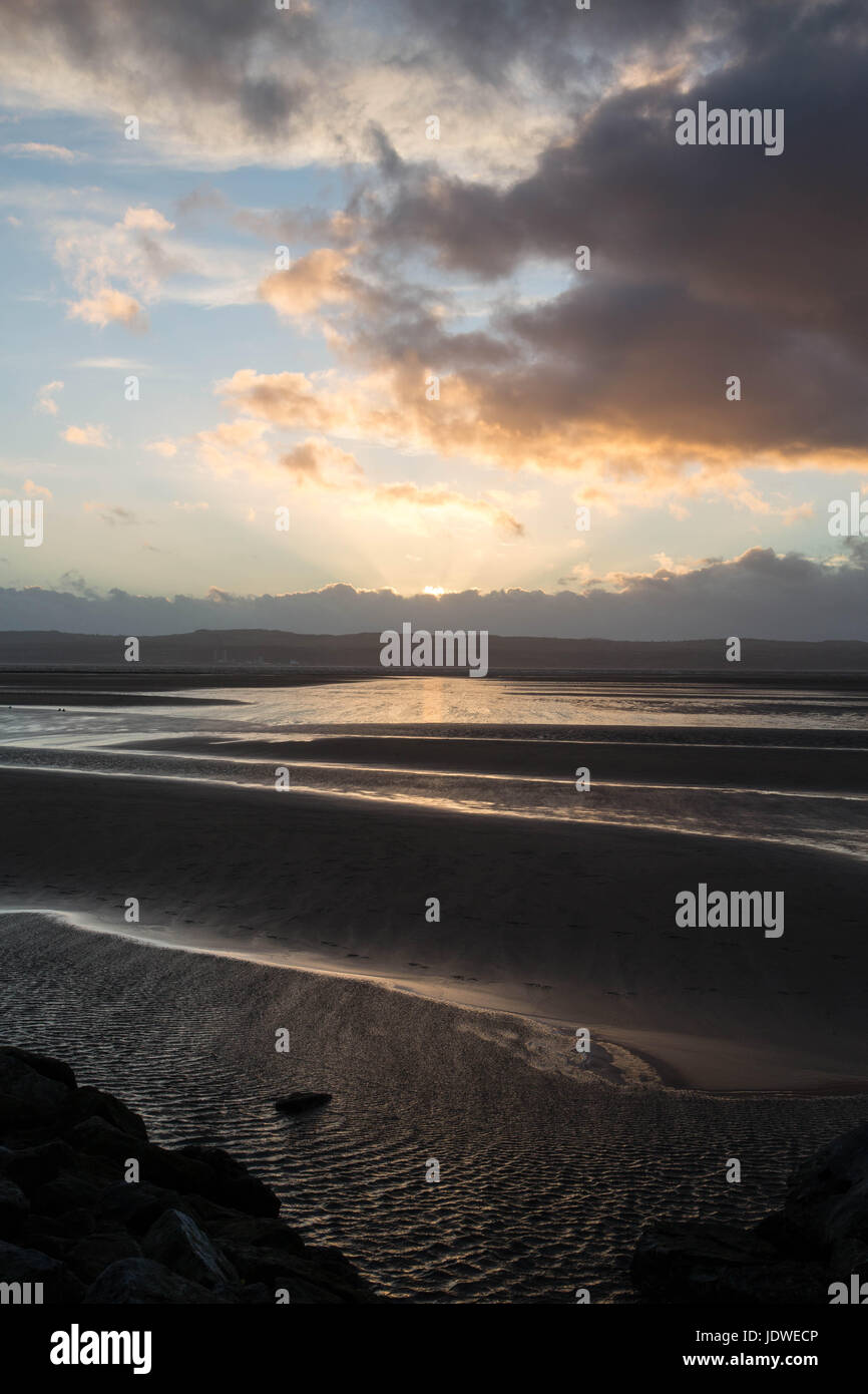 West Kirby Beach Wirral HDR Sunset Banque D'Images
