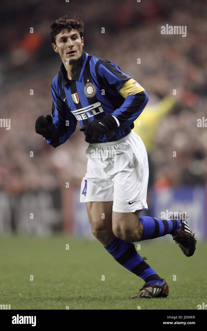 JAVIER ZANETTI INTER MILAN FC ANFIELD LIVERPOOL ANGLETERRE 19 Février 2008 Banque D'Images