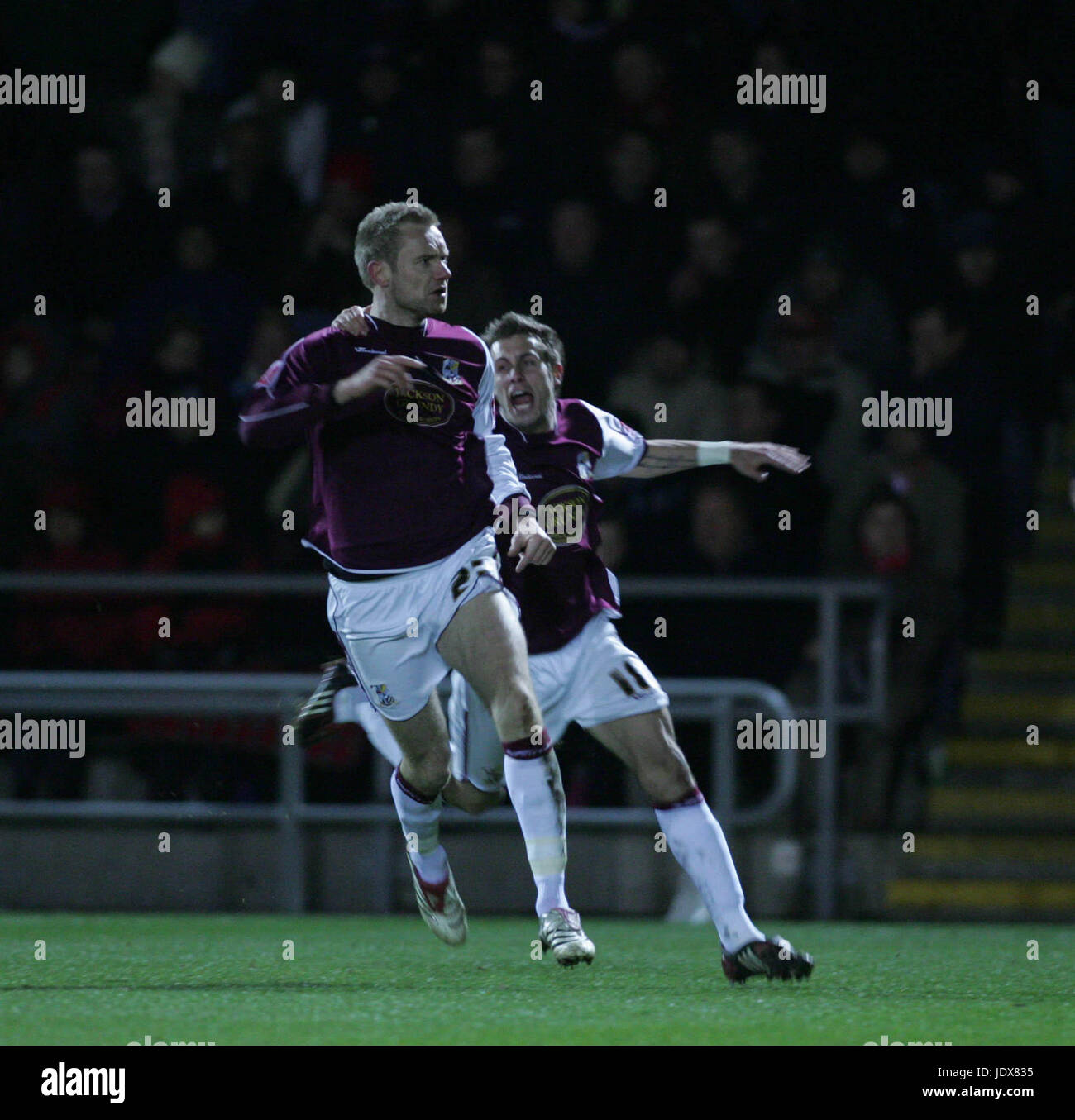 PAUL HUBERTZ ET RYAN GILLIGAN NORTHAMPTON V NOTTINGHAM FORES SIXFIELDS NORTHAMPTON Grande-bretagne 21 Mars 2008 Banque D'Images