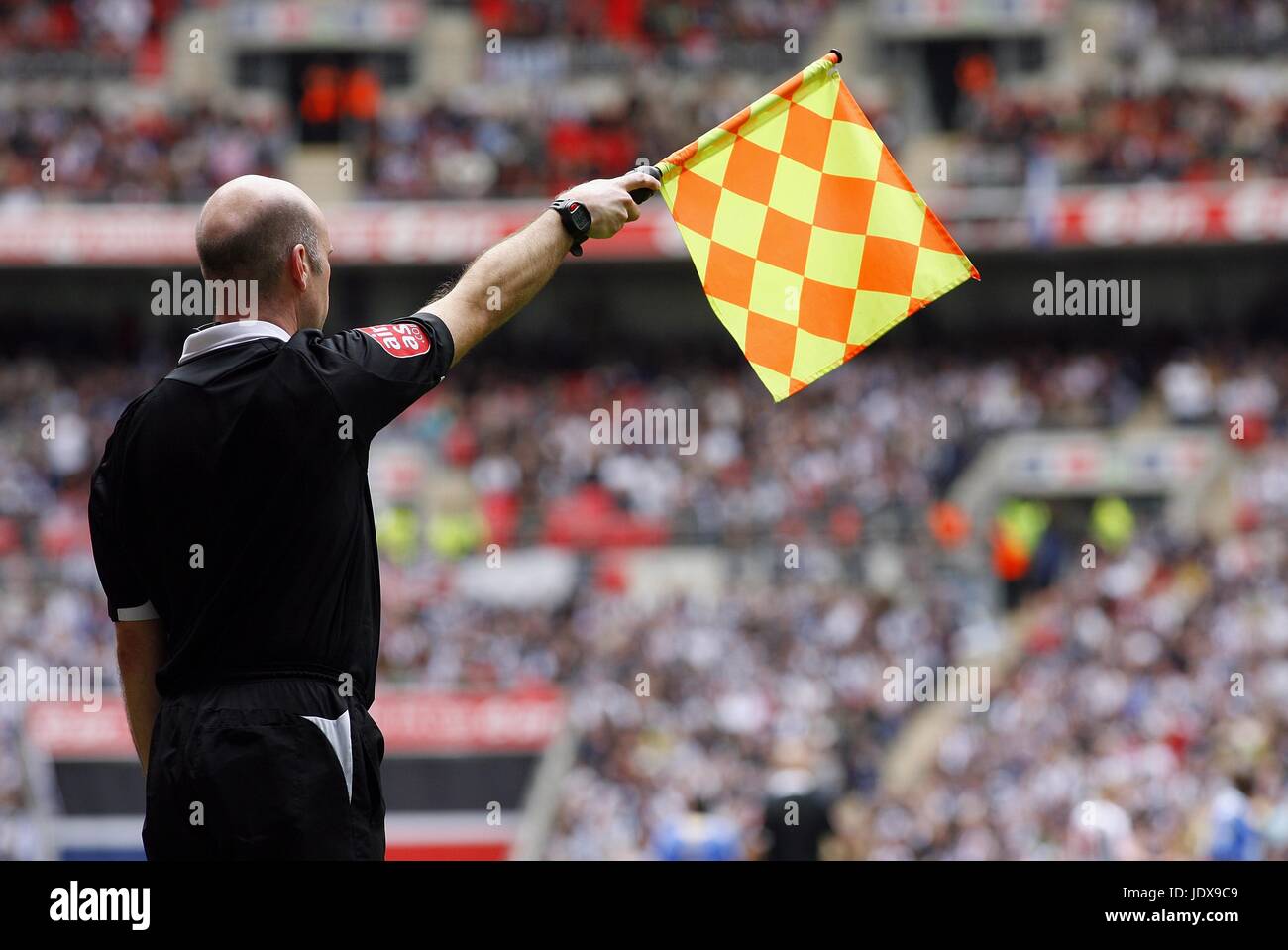 OFF-SIDE WEST BROMWICH DRAPEAU V PORTSMOUTH WEMBLEY Londres Angleterre 05 Avril 2008 Banque D'Images