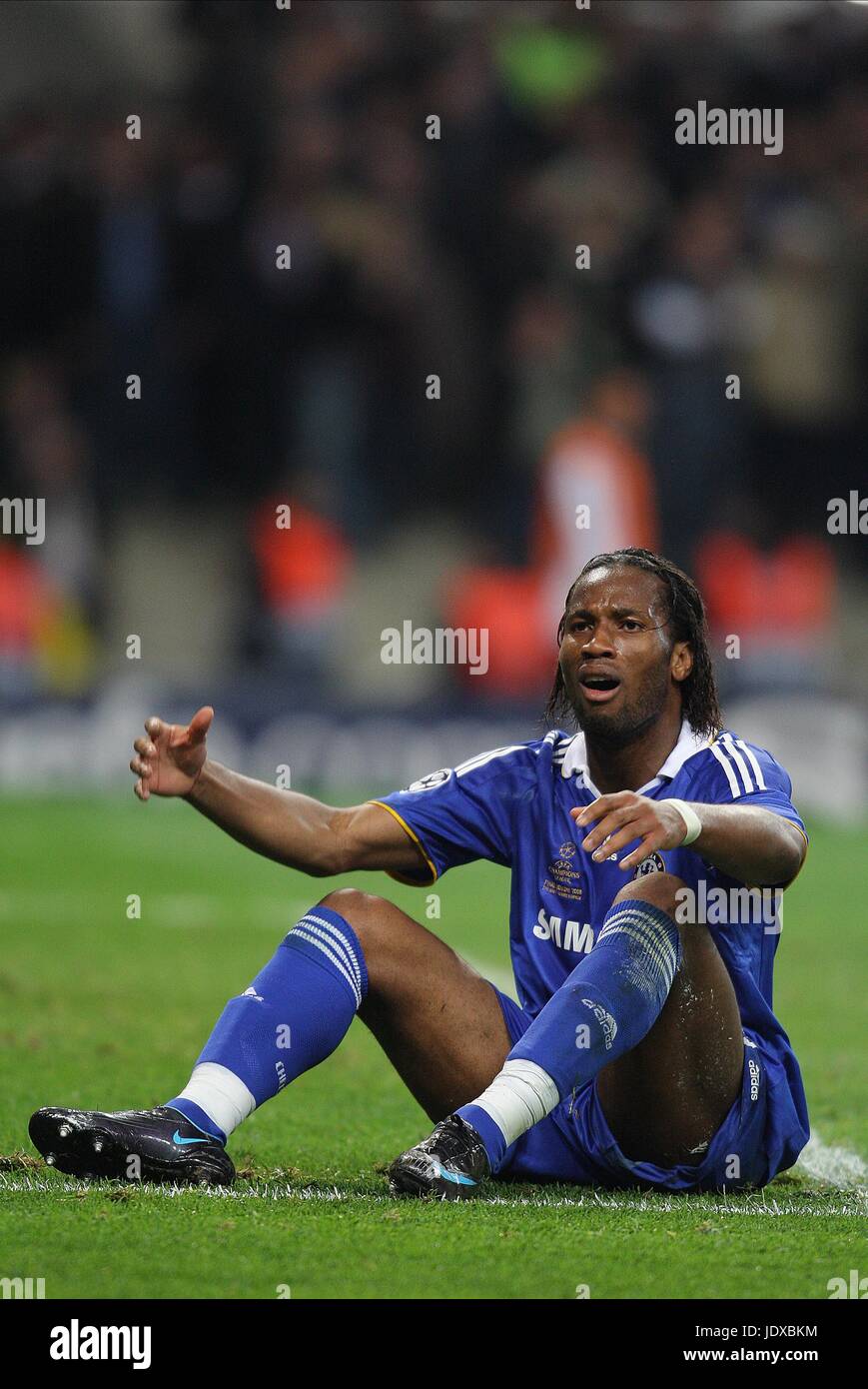 DIDIER DROGBA CHELSEA V MANCHESTER UNITED STADE Loujniki Moscou FÉDÉRATION DE RUSSIE 21 Mai 2008 Banque D'Images