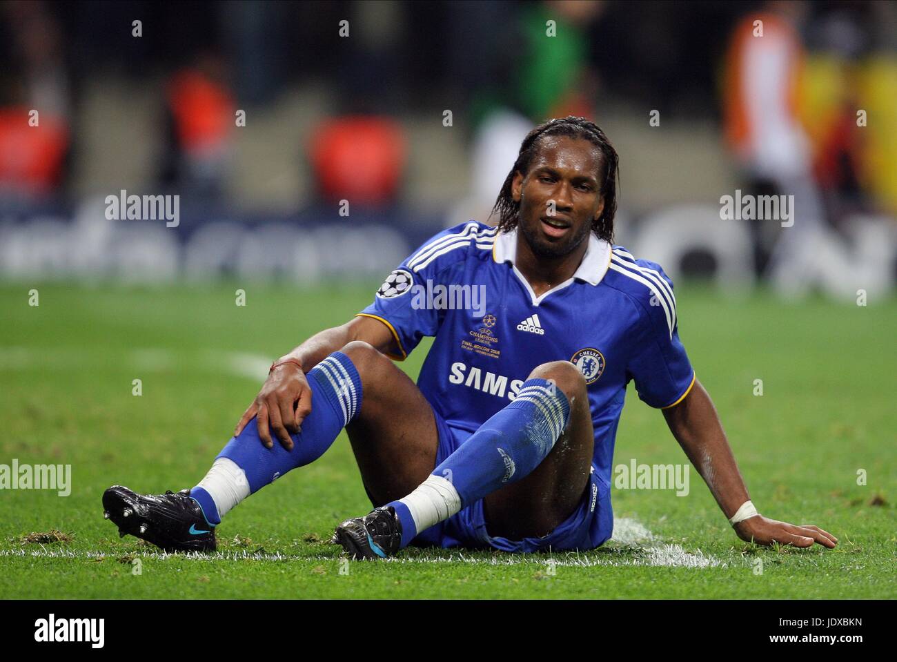 DIDIER DROGBA CHELSEA V MANCHESTER UNITED STADE Loujniki Moscou FÉDÉRATION DE RUSSIE 21 Mai 2008 Banque D'Images