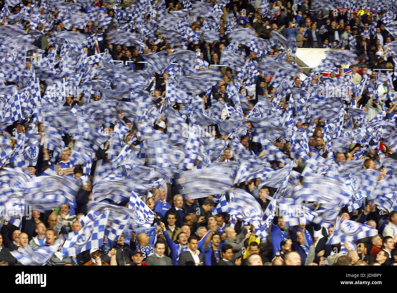 Mer DE DRAPEAUX CHELSEA CHELSEA V MANCHESTER UNITED STADE Loujniki Moscou FÉDÉRATION DE RUSSIE 21 Mai 2008 Banque D'Images