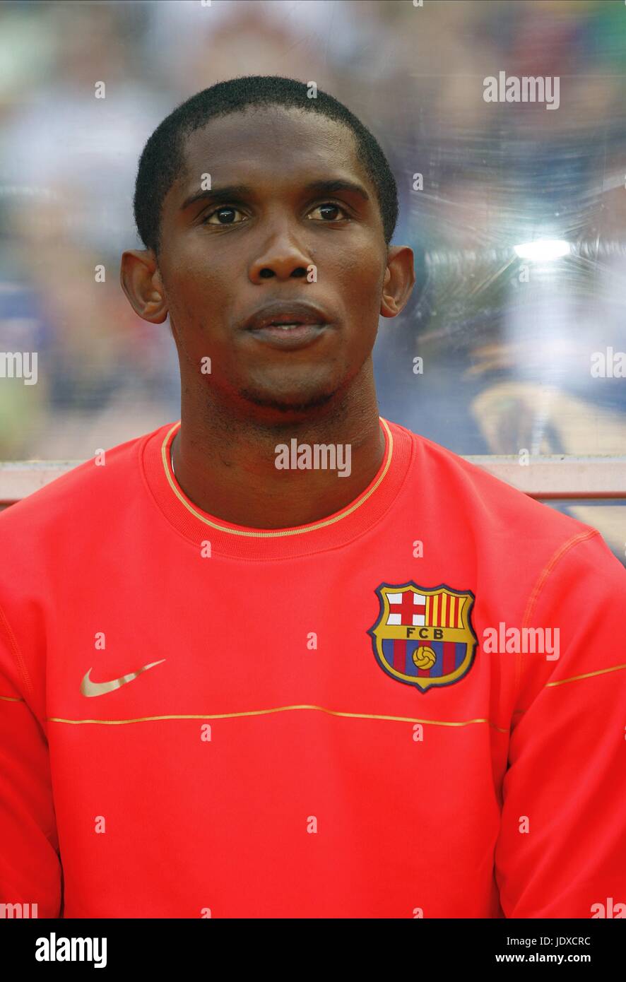 SAMUEL Eto'o, FC BARCELONE ECOSSE ÉDIMBOURG MURRAYFIELD 24 Juillet 2008 Banque D'Images