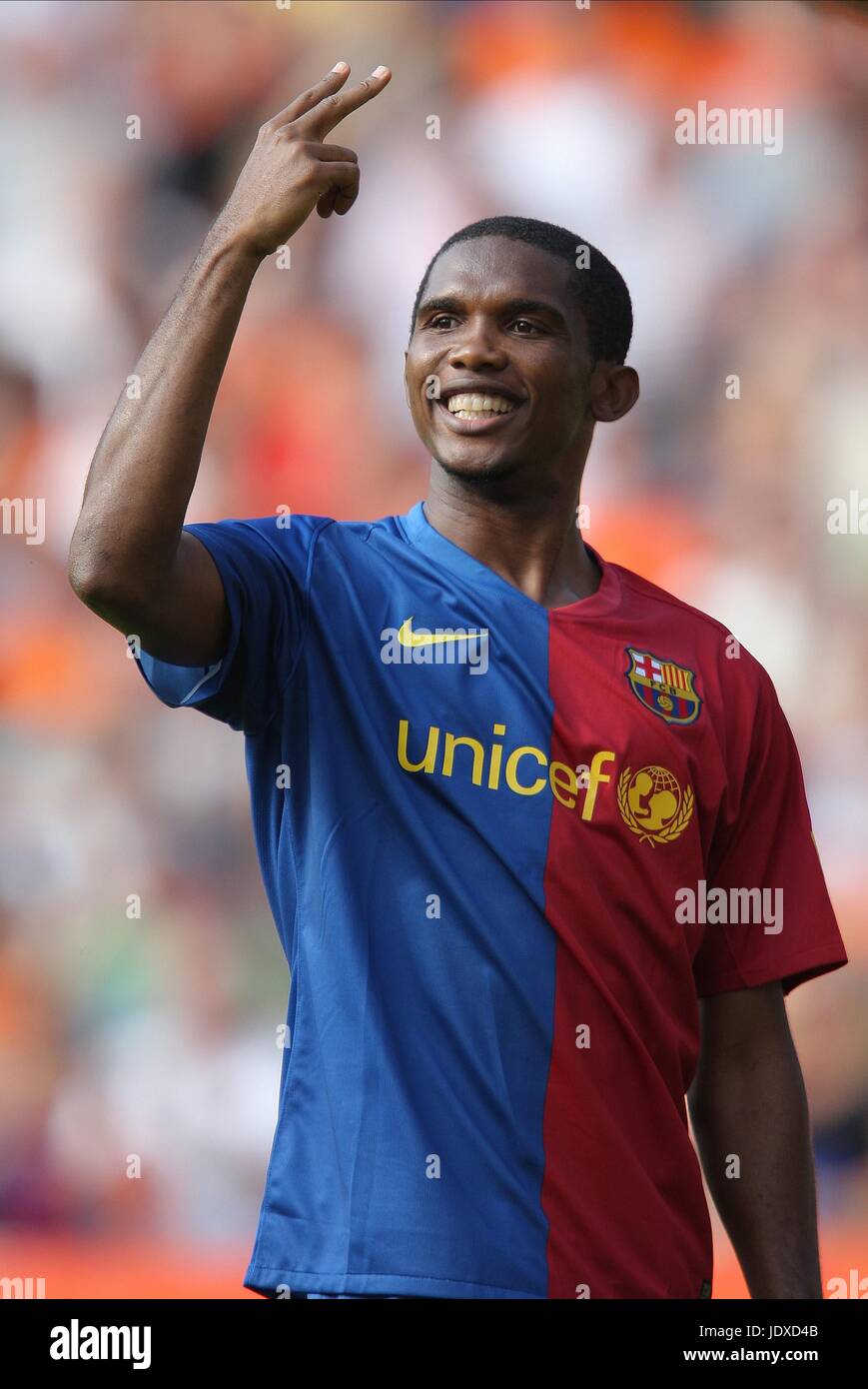 SAMUEL Eto'o le FC Barcelone TANNADICE DUNDEE ECOSSE 30 Juillet 2008 Banque D'Images