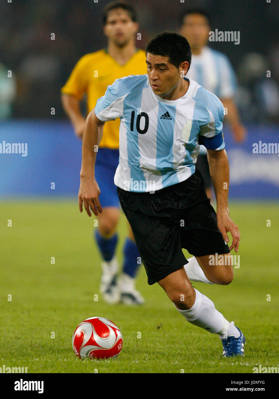 JUAN RIQUELME l'Argentine et de Boca Juniors STADE OLYMPIQUE BEIJING Chine 19 Août 2008 Banque D'Images