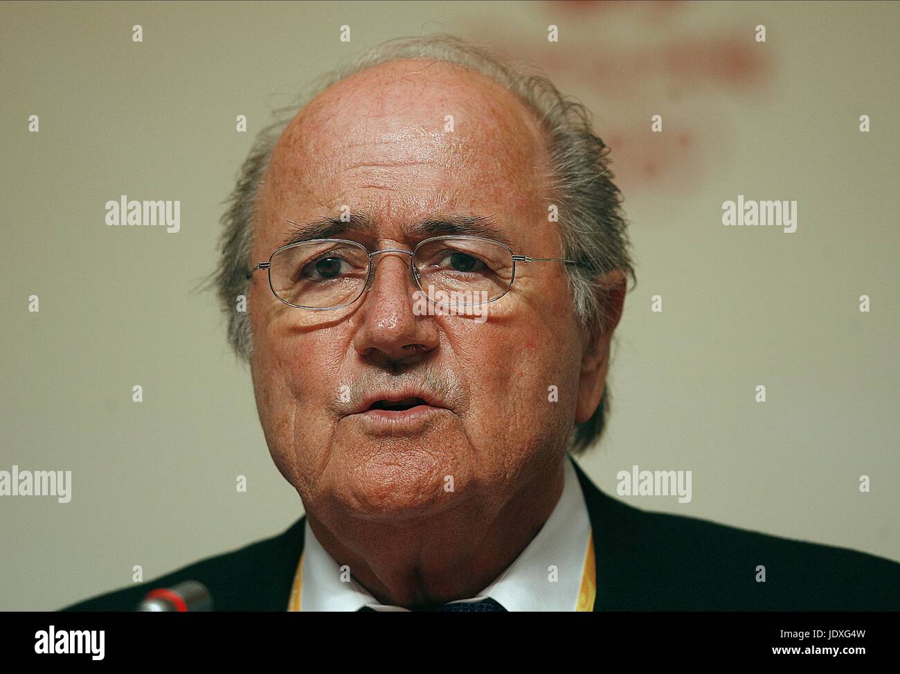 SEPP BLATTER, PRÉSIDENT DE LA FIFA STADE OLYMPIQUE BEIJING Chine 21 Août 2008 Banque D'Images