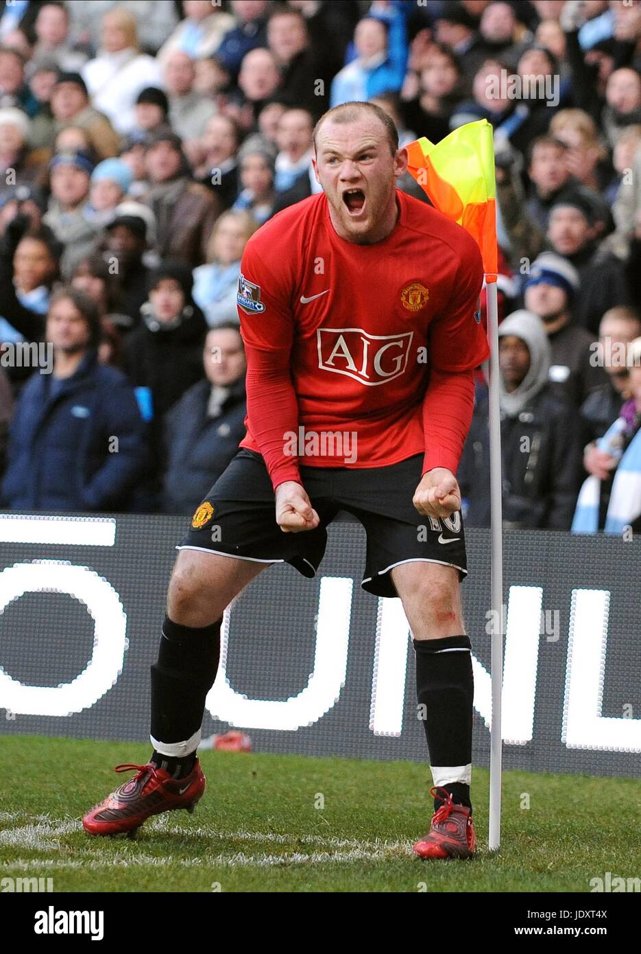 WAYNE ROONEY, MANCHESTER CITY V MANCHESTER UNITED, MANCHESTER CITY V MANCHESTER UNITED, 2008 Banque D'Images