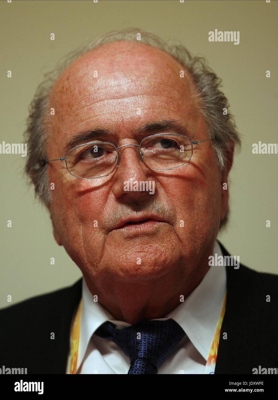 SEPP BLATTER, PRÉSIDENT DE LA FIFA STADE OLYMPIQUE BEIJING Chine 21 Août 2008 Banque D'Images