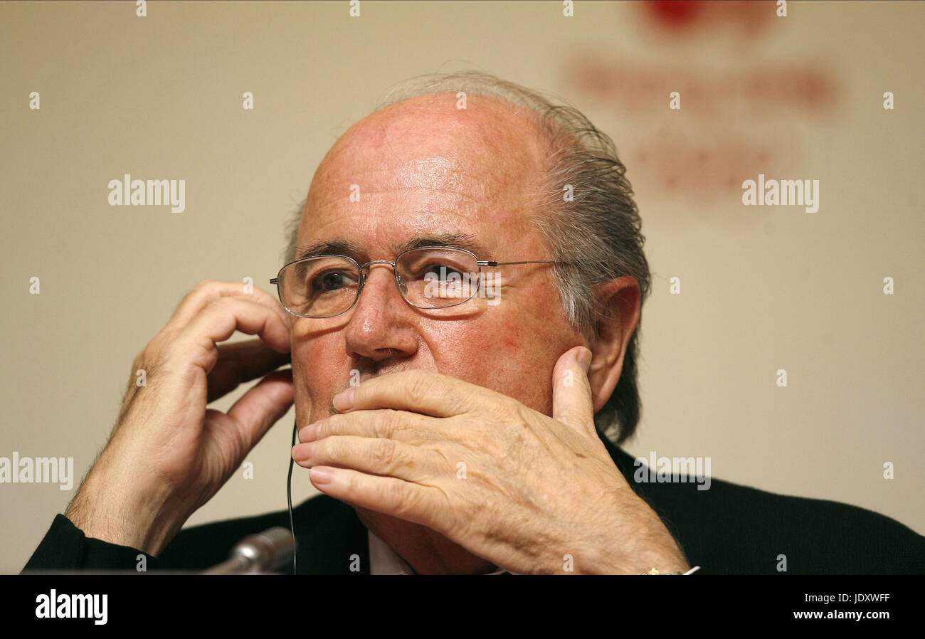 SEPP BLATTER, PRÉSIDENT DE LA FIFA STADE OLYMPIQUE BEIJING Chine 21 Août 2008 Banque D'Images